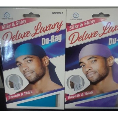  Smooth & Thick / Shiny & Silky Deluxe Du Rag Durag LIGHT PURPLE+TEAL BLUE  eb-90746008